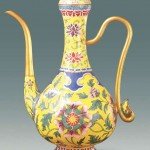 Painted enamel pot from the Qing Dynasty, collected in the Palace Museum