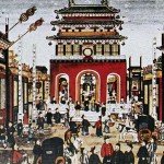 A thriving scene on Beijing Qianmen Street during JIaqing and Dao guang reign of Qing Dynasty