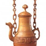 Qing Dynasty carved bamboo loop-handle pot, housed in Palace Museum