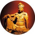 A wood carving Guanyin statue of the Song dynasty